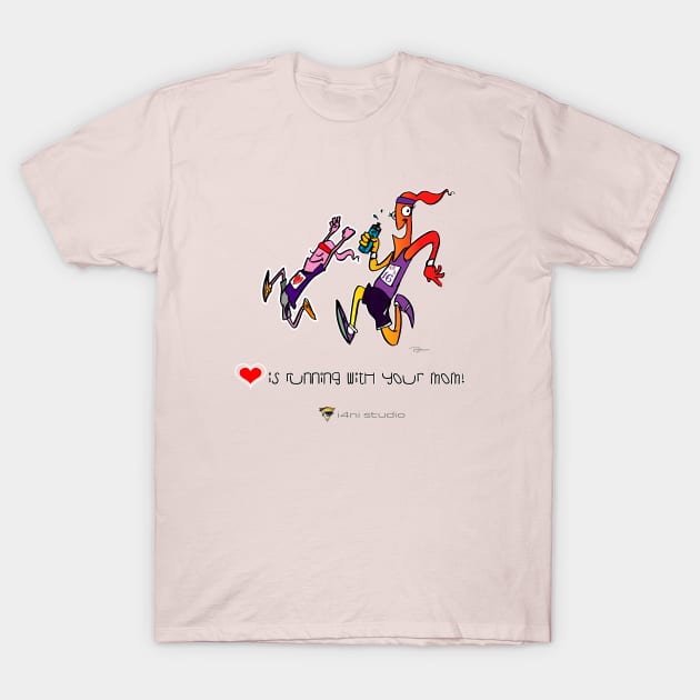 Running with Mom T-Shirt by i4ni Studio